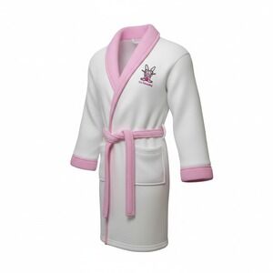 It's Happy Bunny Women Robe L White‎ Pink Not Listening Y2K Fleece Loungewear
